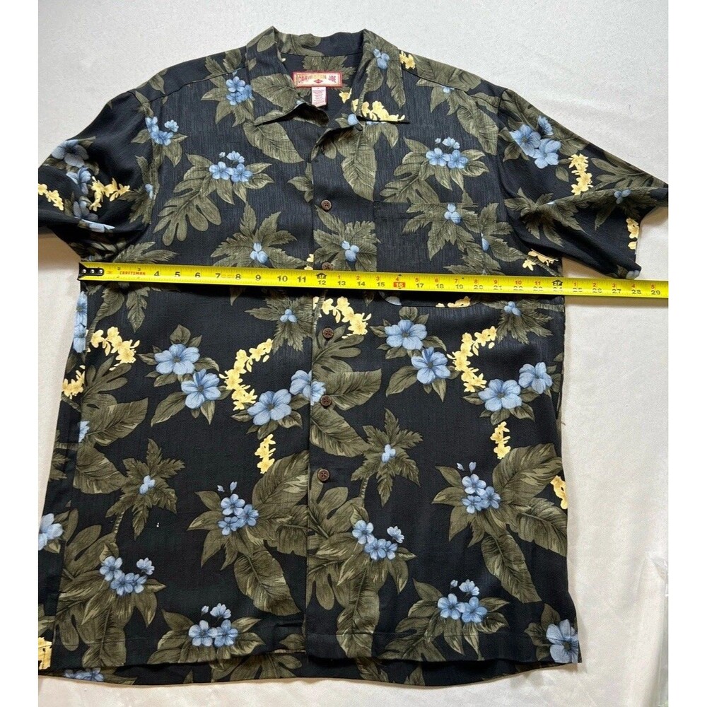 Caribbean Joe Let Go Adult Mens Large Short Sleeve Hawaiian Shirt